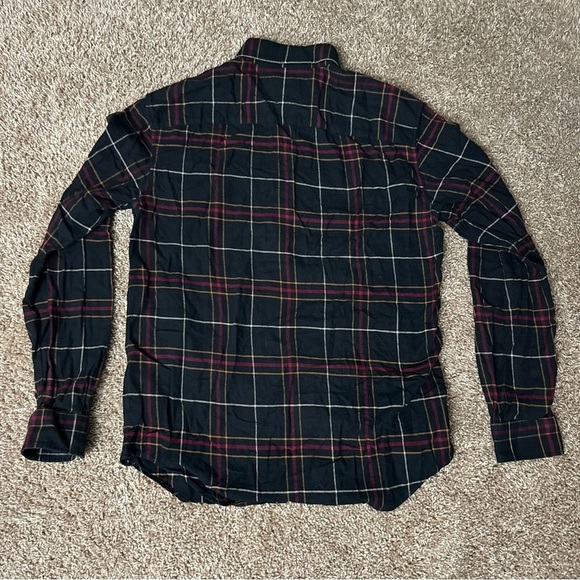 Club Monaco Women’s Black Red & Yellow Plaid Button Up Slim Fit Size Small - Picture 2 of 8